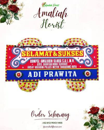 Karangan Bunga Ucapan Selamat di Puraseda